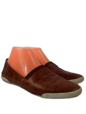 Frye Melanie Brown Leather Women's Slip On Shoes